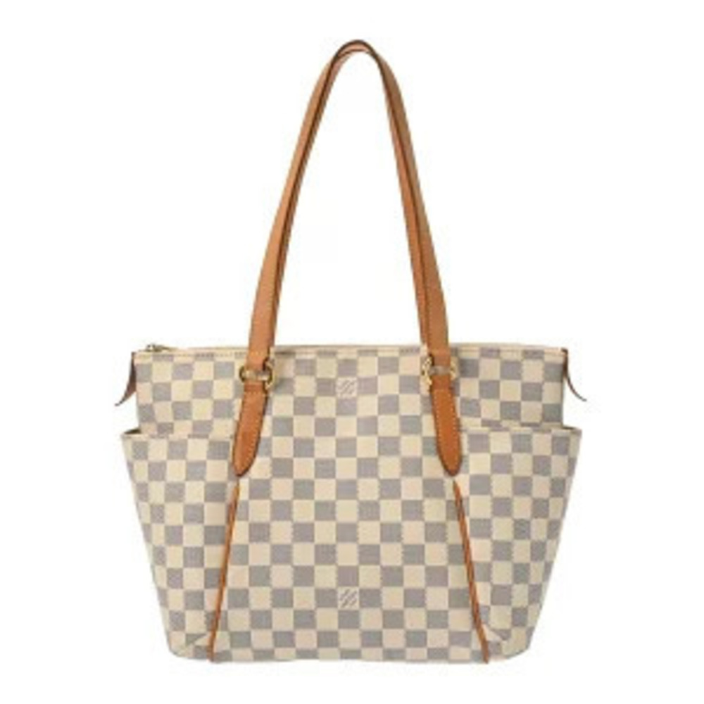 Louis Vuitton Damier Totally Canvas Tote Bag Azur White